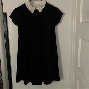 White Collared Black Dress